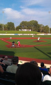 First pitch CornBelters vs. Rippers 7/21/12