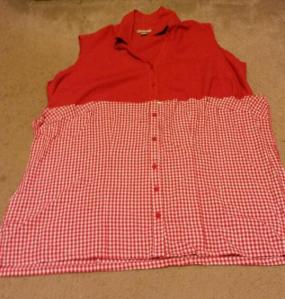 The mini dress as first pieced together.